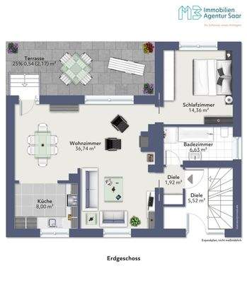 Eigentumswohnung mit Terrasse in Völklingen - Heidstock