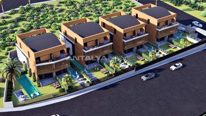 4-Story Houses with Private Pools in Antalya Aksu