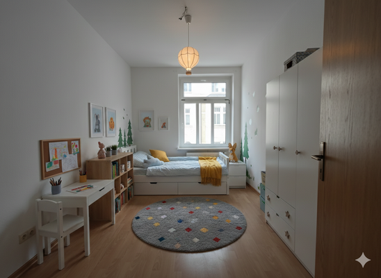 Einrichtungsbeispiel, Vermietung unmöbliert