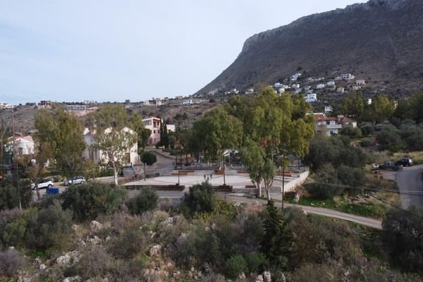 Kreta, Kokkino Chorio: Vier benachbarte Grundstücke mit herrlichem Meerblick zu verkaufen