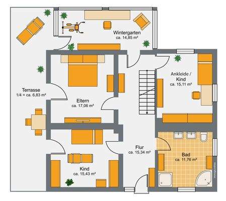 Grundriss Obergeschoss