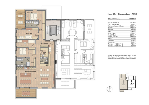 Villa 2 - Grundriss WE 16 im 1.OG