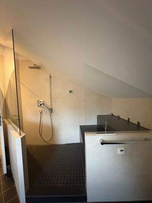 Großzügige Dusche