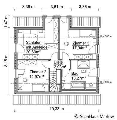 Grundriss Obergeschoss