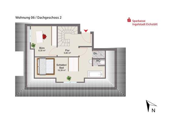 Haus 1 / Wohnung 06 - Dachgeschoss 2