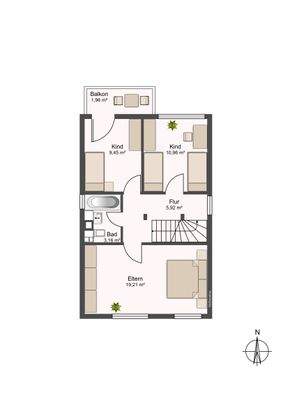 Grundriss Obergeschoss 