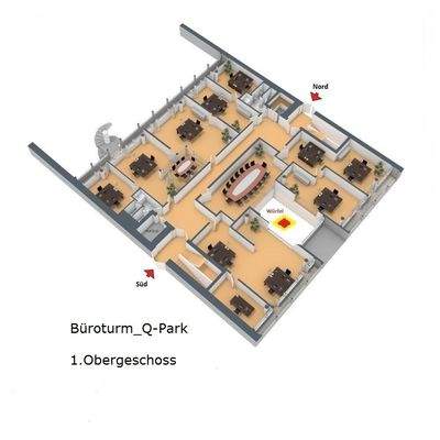 Büroturm - 1.OG