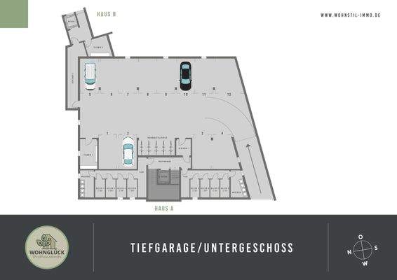 Grundriss Tiefgarage