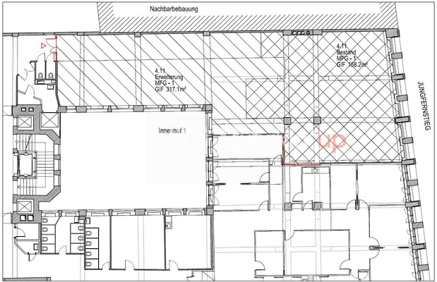 4.OG 372 m² / Untermietfläche