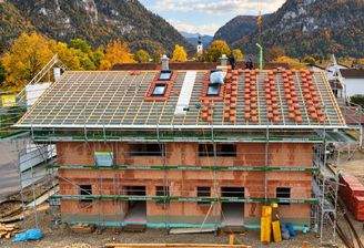 Nordansicht Doppelhaus