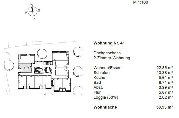 Übersicht Wohnung 41