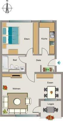 Grundriss beispielhaft