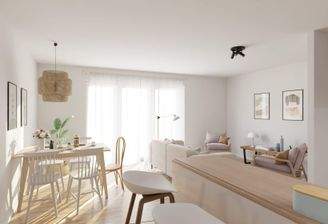 Lichtdurchfluteter Wohnbereich dank bodentiefer Fe