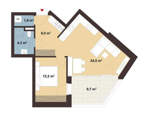 Grundriss Whg 14 Sebastianstraße in Feldkirch