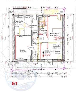 Ebene I :   ERDGESCHOSS, barrierefrei mit Terrasse, E1