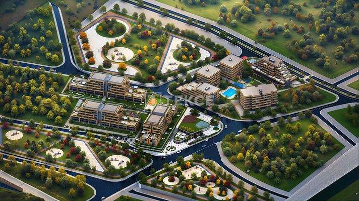 Apartments in a Complex with Pools in Bursa Nilüfer