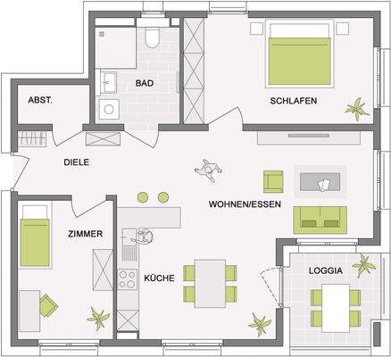 Grundriss Wohnung 3, 10