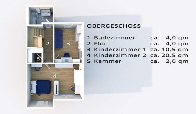 Grundriss des OG