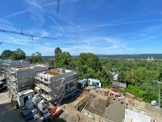 Baufortschritt Haus 7 und 8, mit Fernsicht