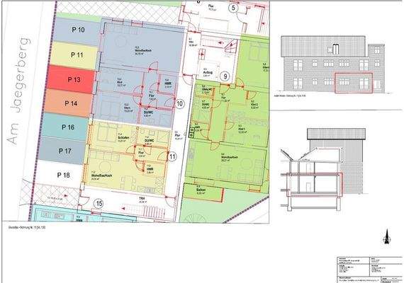 Grundriss + Ansicht Whg. 11