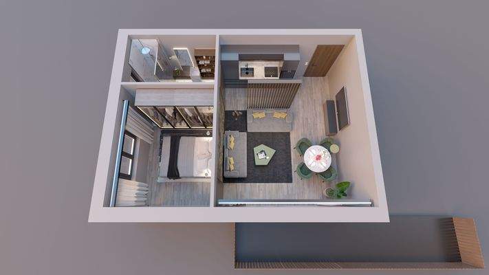 Grundriss v. oben Whg. 6