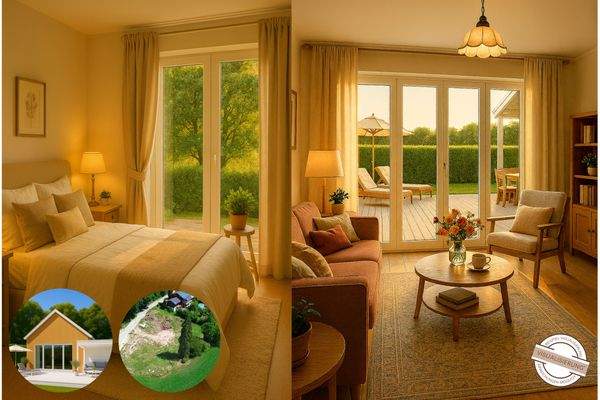 Haus 2 Innen Visualisierung mit Button. Grundstüc