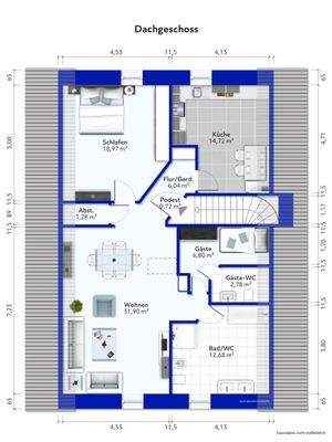 Grundriss Dachgeschoss