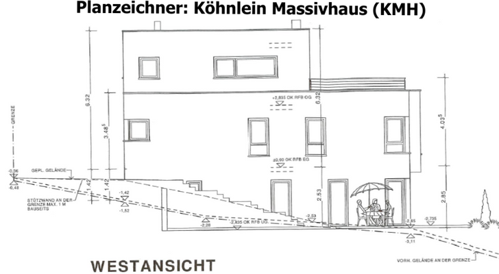 Konzeption der Westansicht