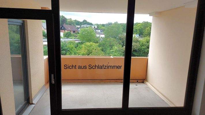Balkon aus Schlafzimmersicht