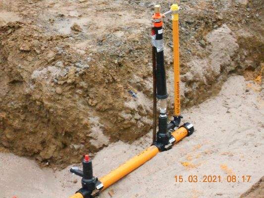 Gasversorgung mit Absperrschieber