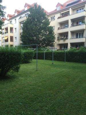 Wäschetrockenbereich im Innenhof