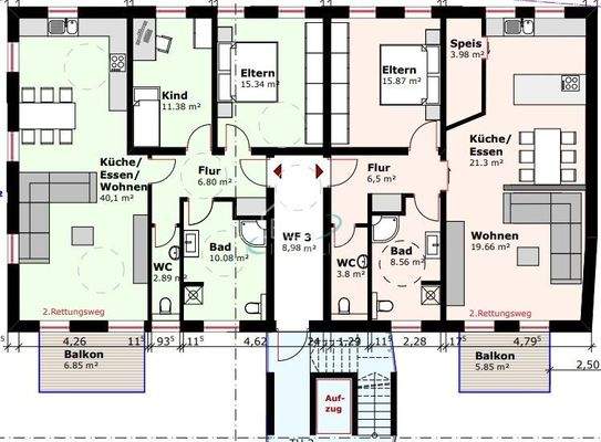 Obergeschoss Gebäude 1