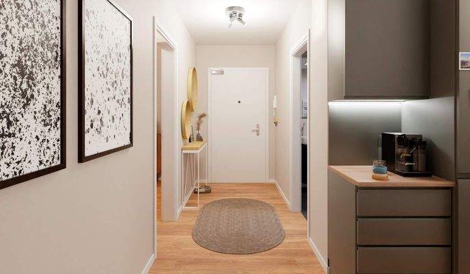 Freundlicher Eingangsbereich