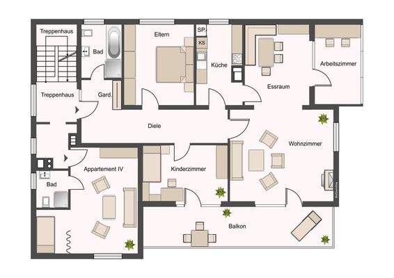 Grundriss Obere Etage