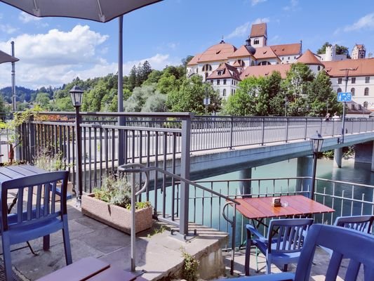 Blick von der Terrasse/Biergarten