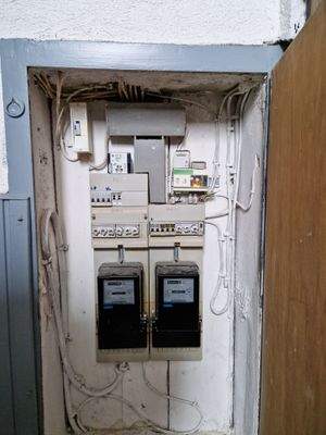 Hauptverteilung und Stromzähler