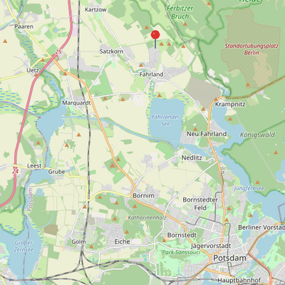 Am Spitzen Berg 77 in Potsdam Fahrland Verortung