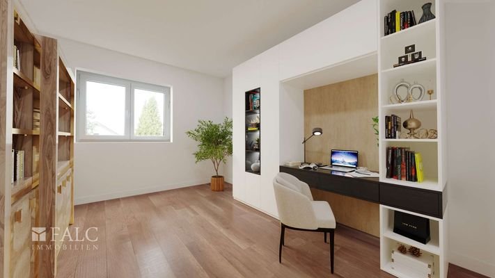 Arbeitszimmer visualisiert