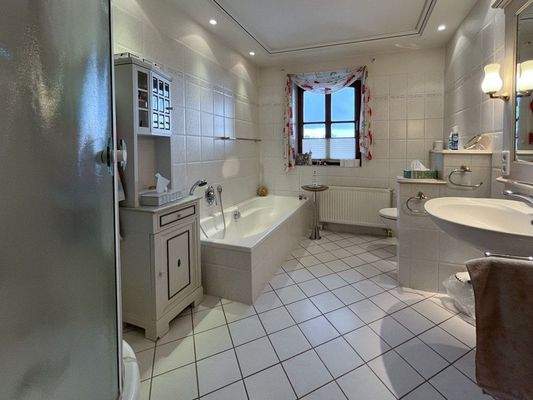 Dusch-und Wannenbad im Erdgeschoss