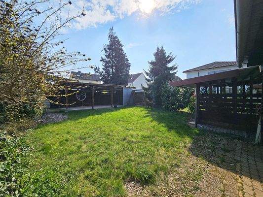 Gartenfläche mit perfekter Ausrichtung