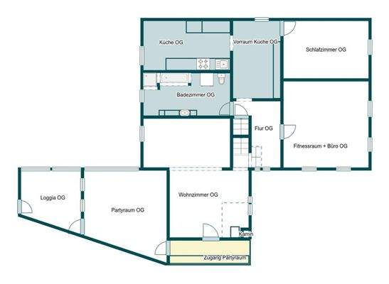 Grundriss Skizze 1.OG