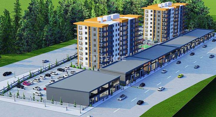 Apartments in a Complex with Security on the Boulevard in Sincan