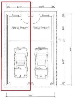 Garage mit Abstellraum
