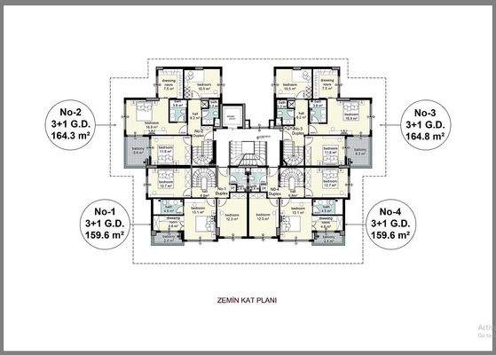 Stylish-Design Apartments in Alanya Cikcilli in Nature