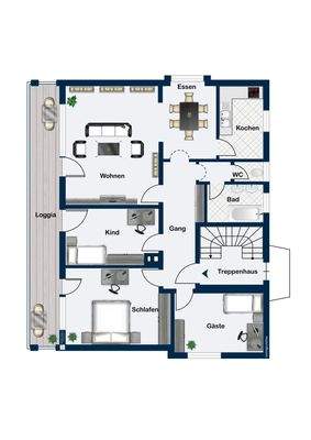 Erdgeschoss + Obergeschoss