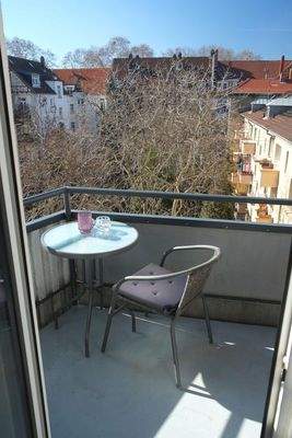 Balkon mit Innenhof