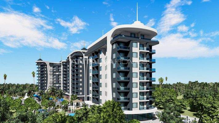 Stylish Flats in an Extensive Project in Alanya Avsallar