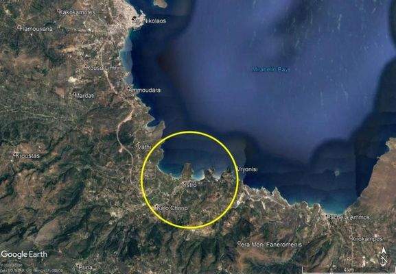 Kreta, Istro: Grundstück mit Rohbau nahe am Meer zu verkaufen