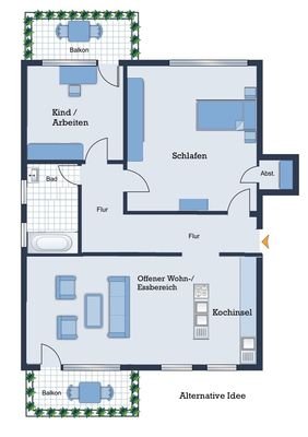Alternative Idee Grundriss