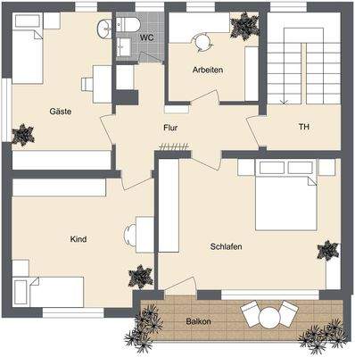 Grundriss Obergeschoss